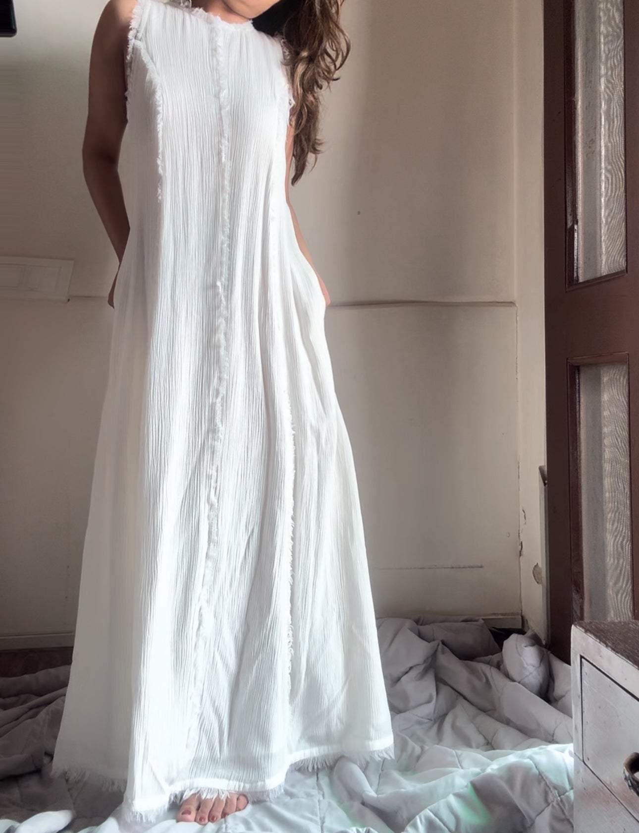 The Zaria Maxi : White