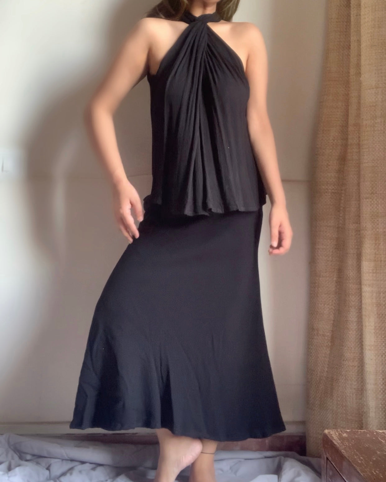 The Gloria Skirt Set : Black