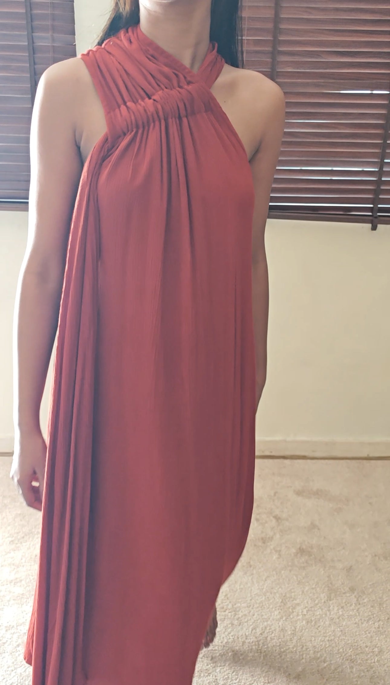 The Warm Earth Dress : Rust Orange