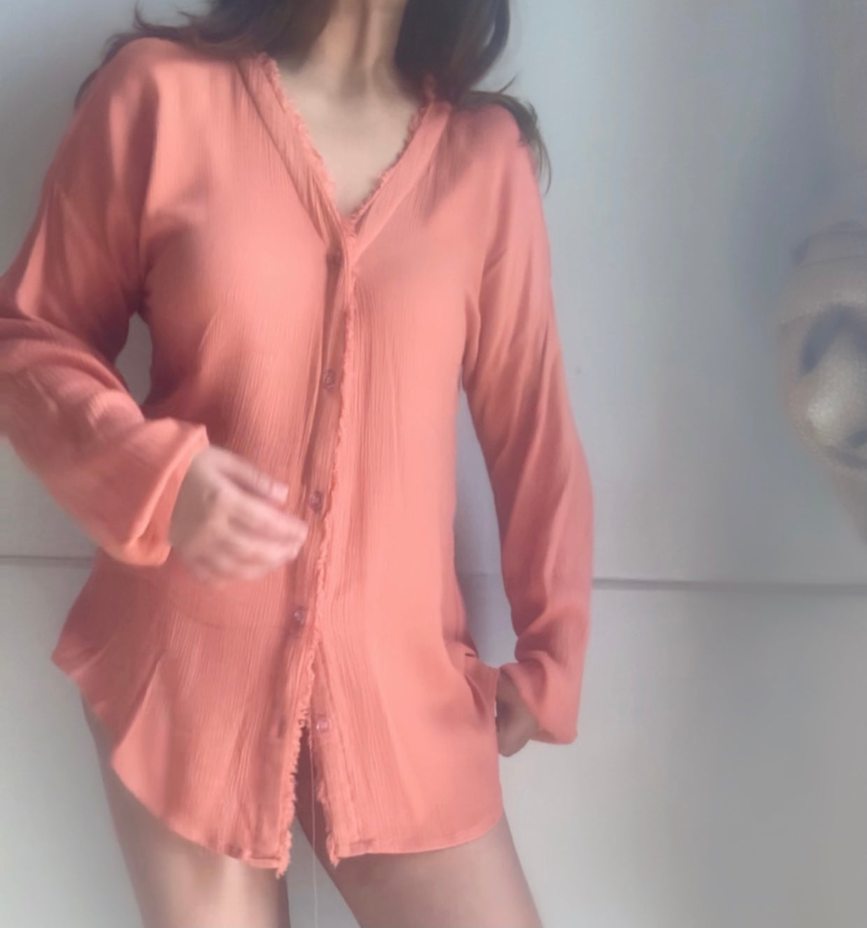 THE WAVELET SHIRT : Salmon