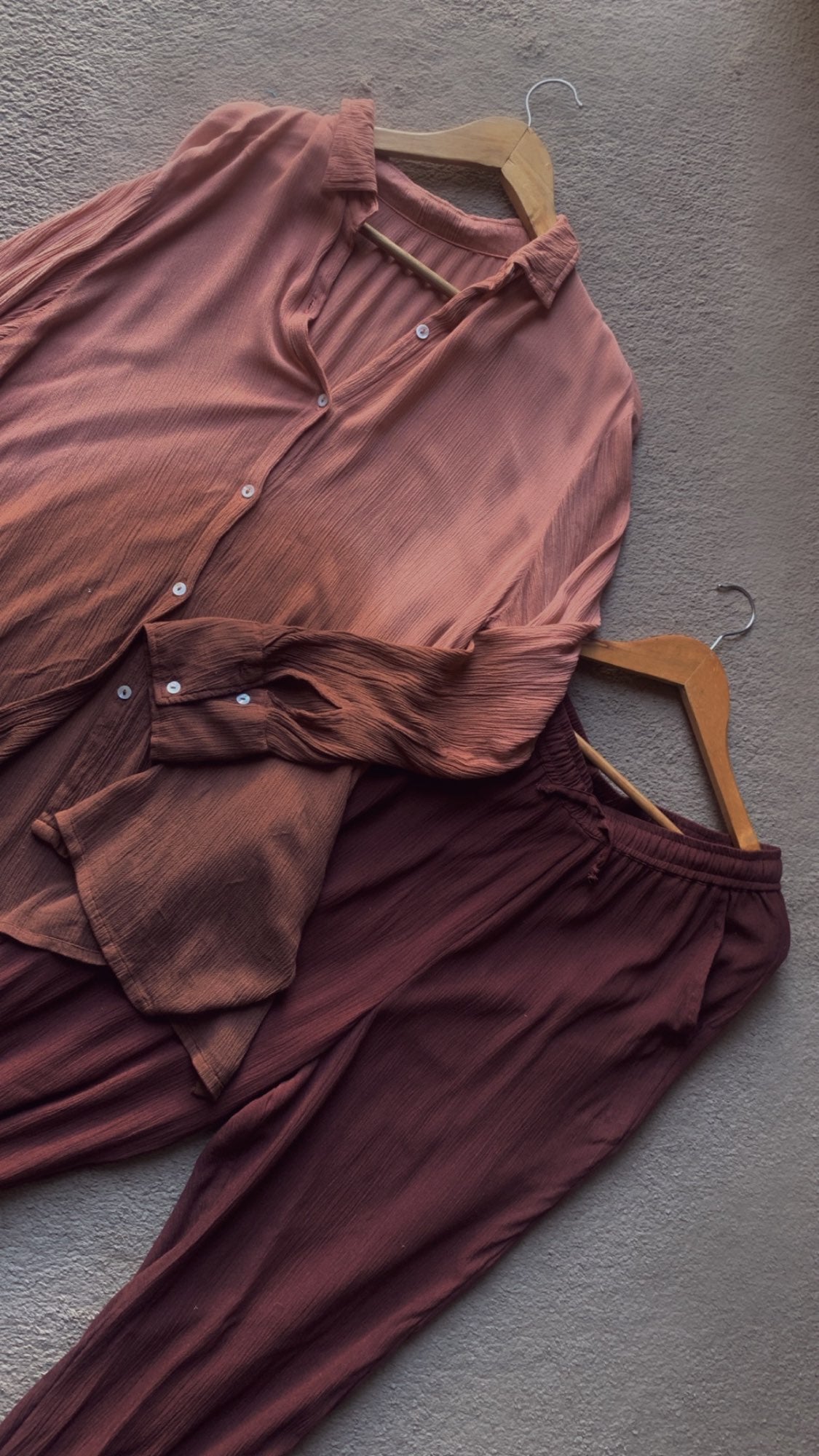 The Pluto set : Dusty Mauve Rose & Brown Ombré