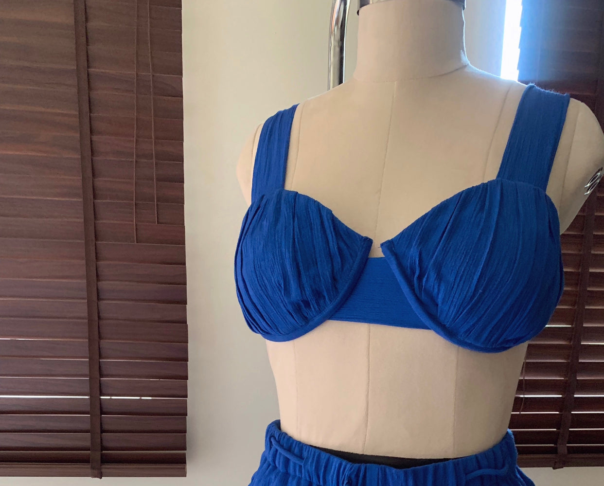The Sand Shirt + The Shell Bralette : Royal Blue