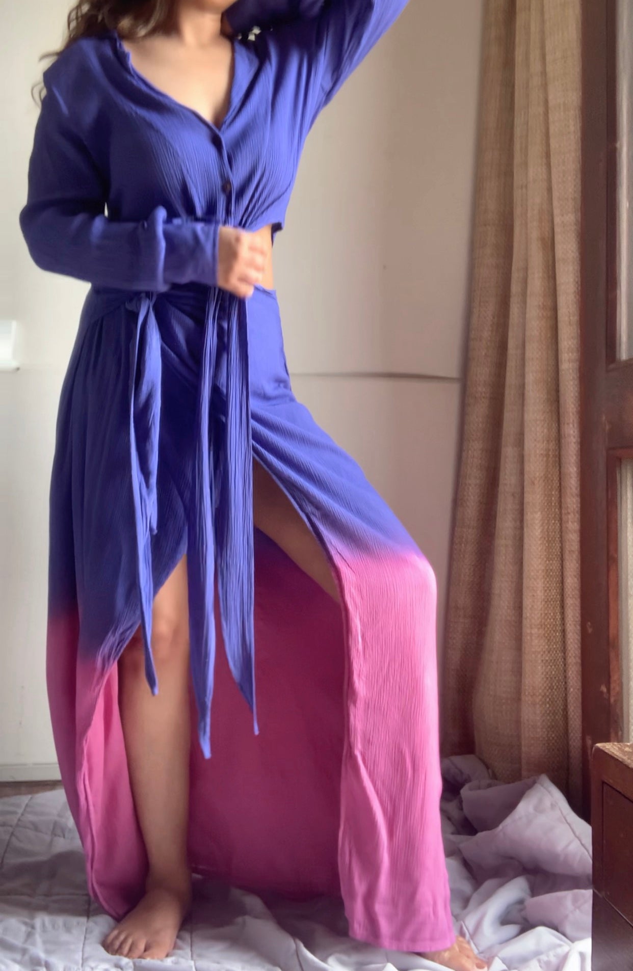 The Palm Days Set Dark Lilac And Pink Ombré