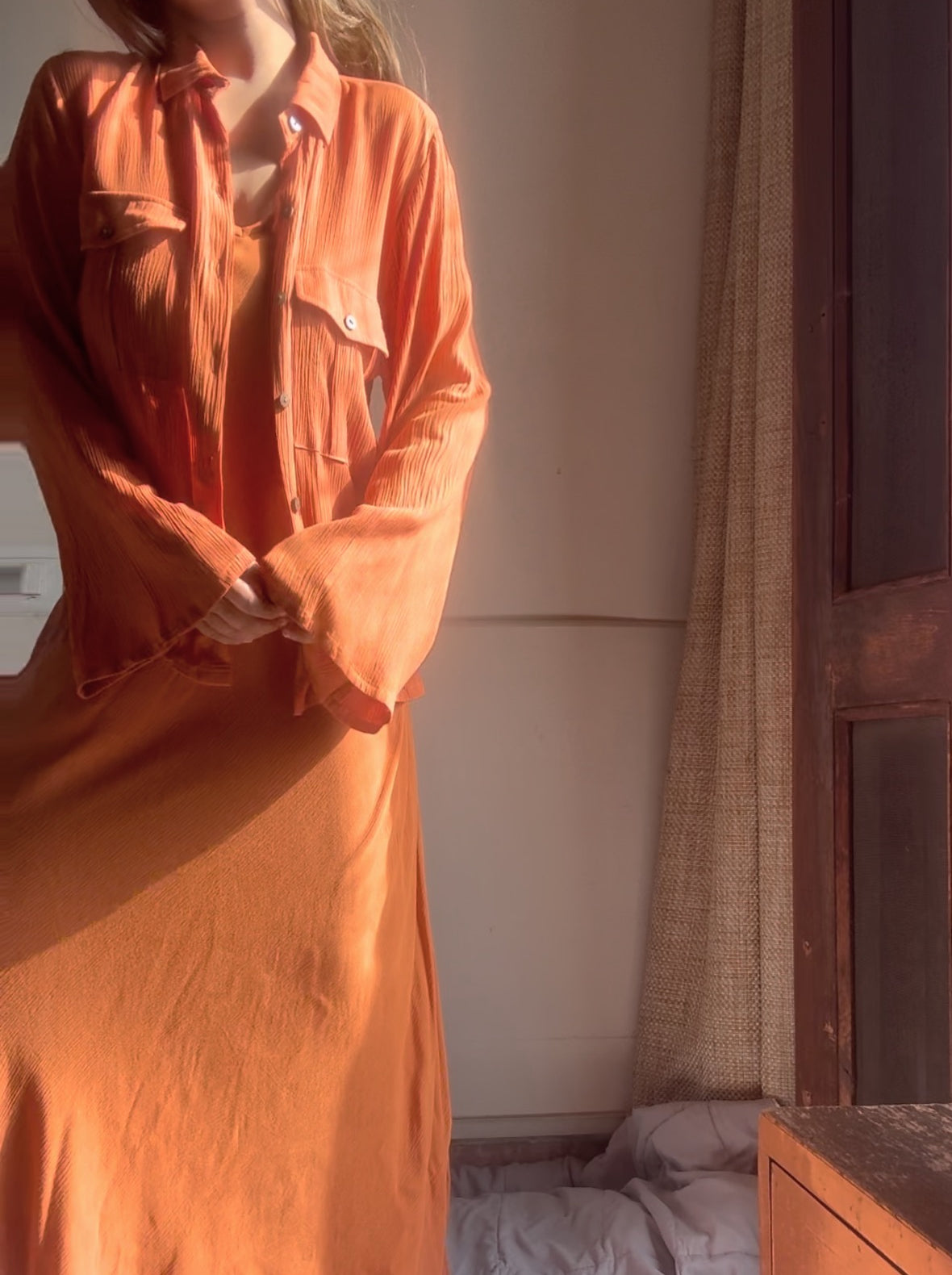 The Serenity Dress : Salmon Orange