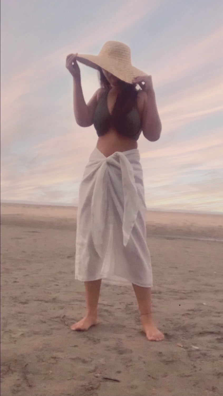 Oasis Sarong Skirt : White