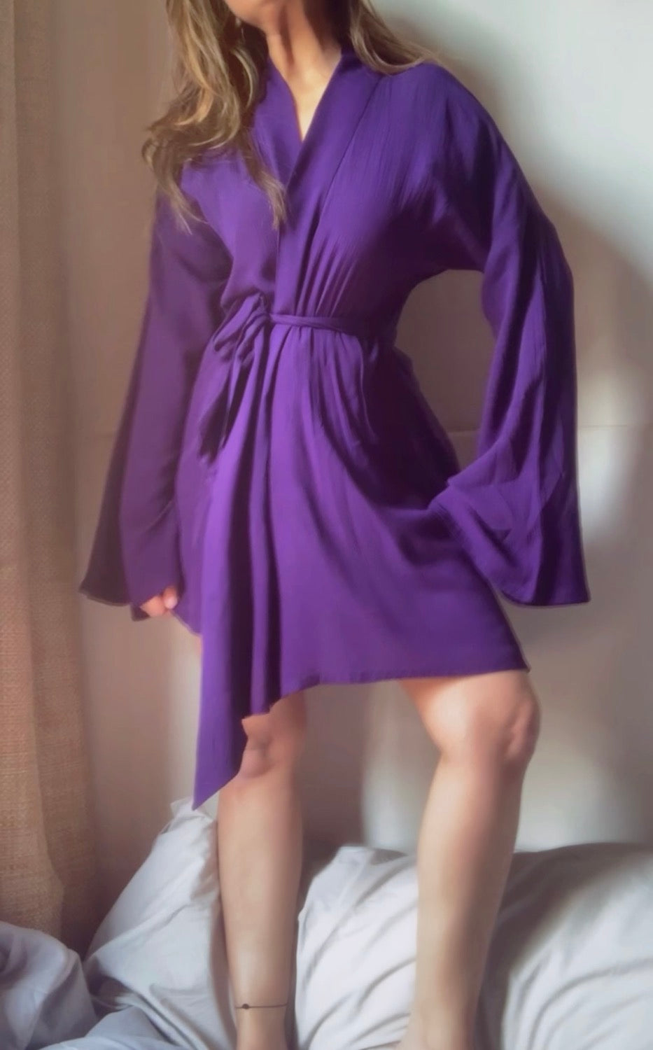 THE AMBER : Purple Robe + Shorts