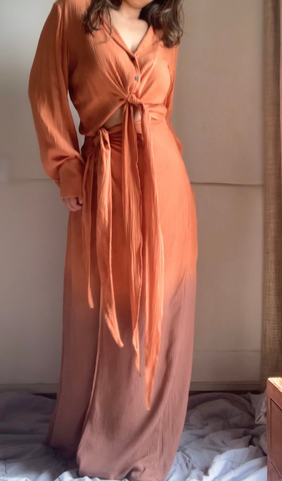 The Palm Days Set :Salmon Orange And Brown Ombré