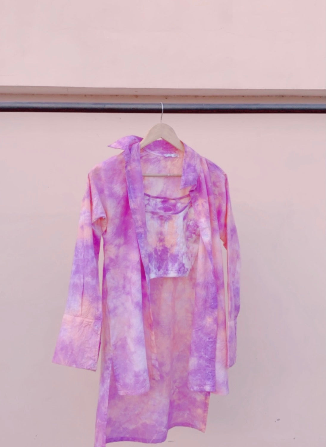 LIGHT PURPLE DAWN SHIRT + BRALETTE