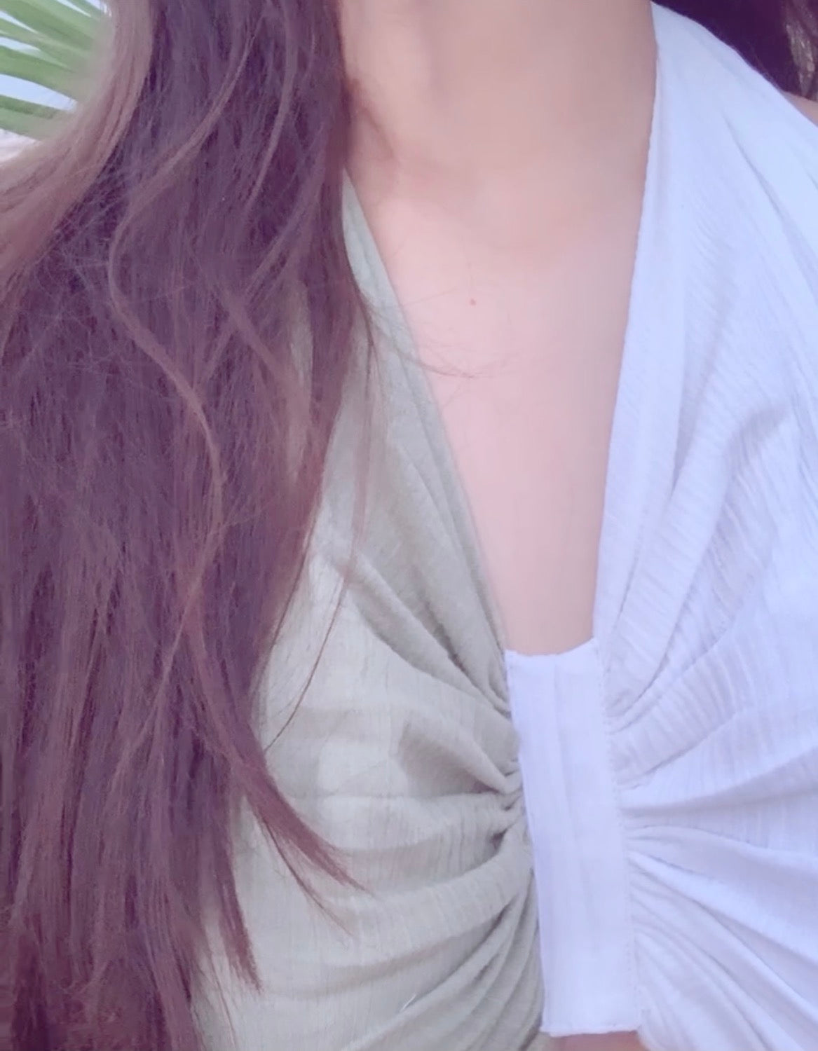 Palm Green Shirt + Bralette