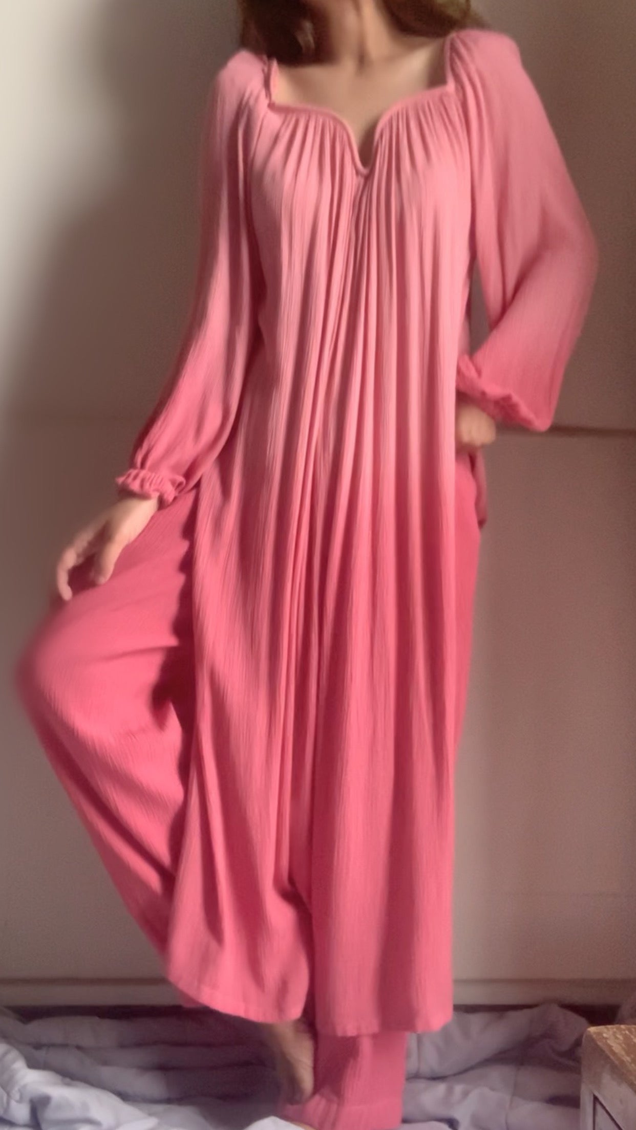 The Valentina Kurta Set : Light Pink Ombré