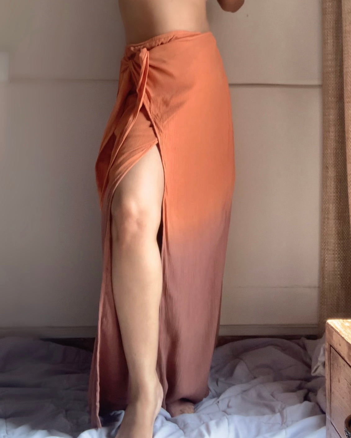 The Palm Days Set :Salmon Orange And Brown Ombré