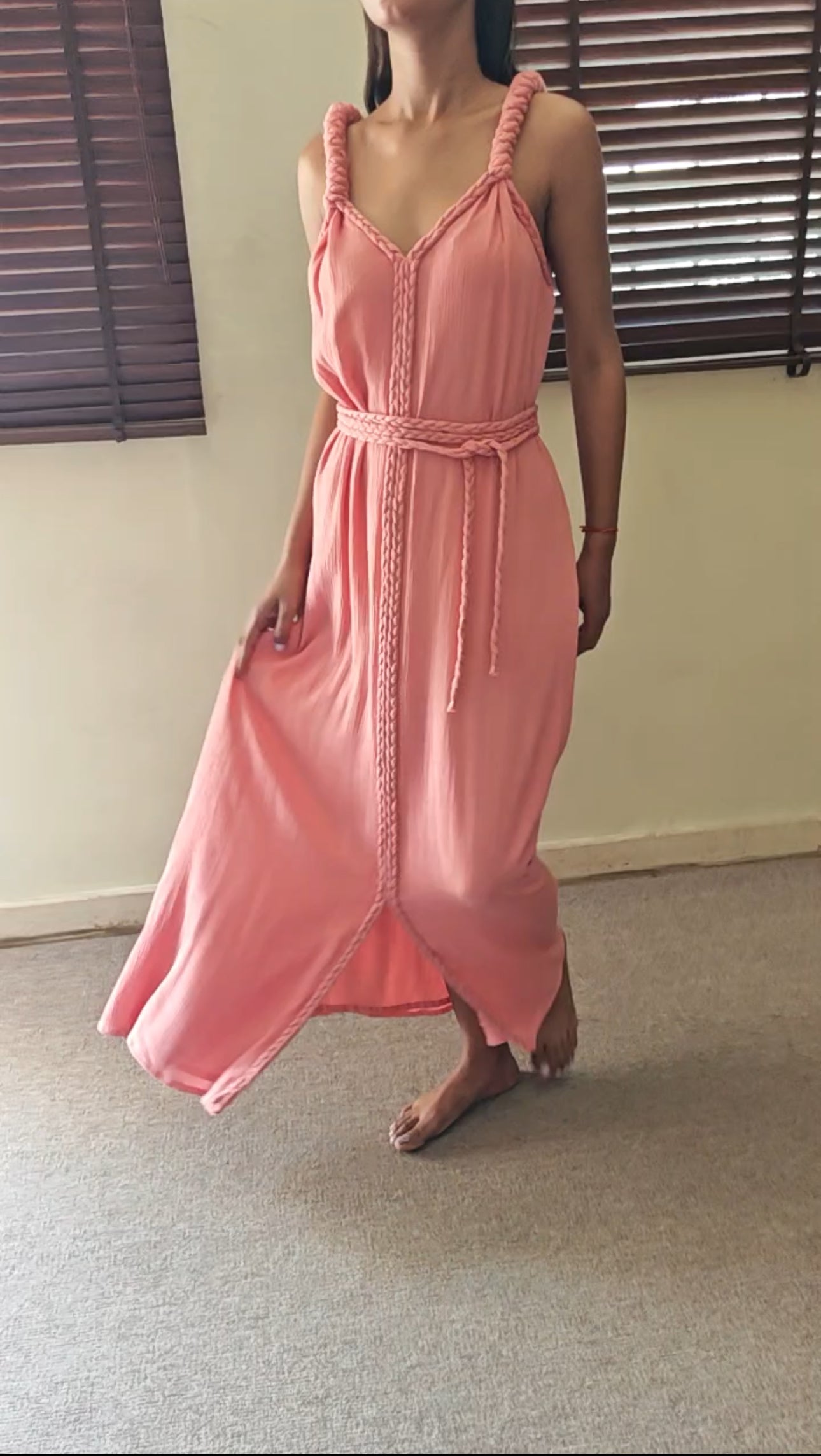 The Solara Maxi : Salmon Pink