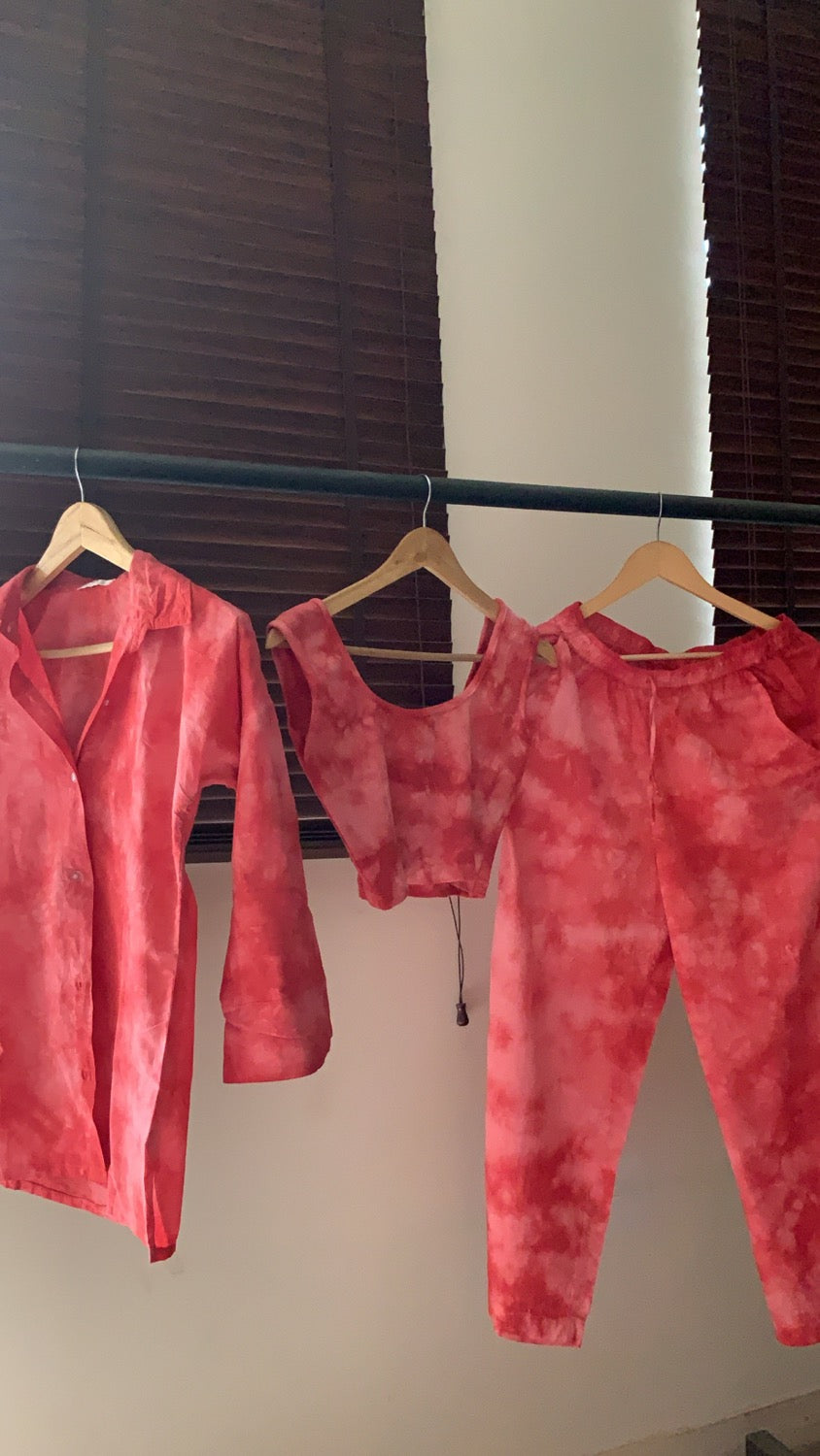 RED SEA SHIRT BRALETTE PANTS