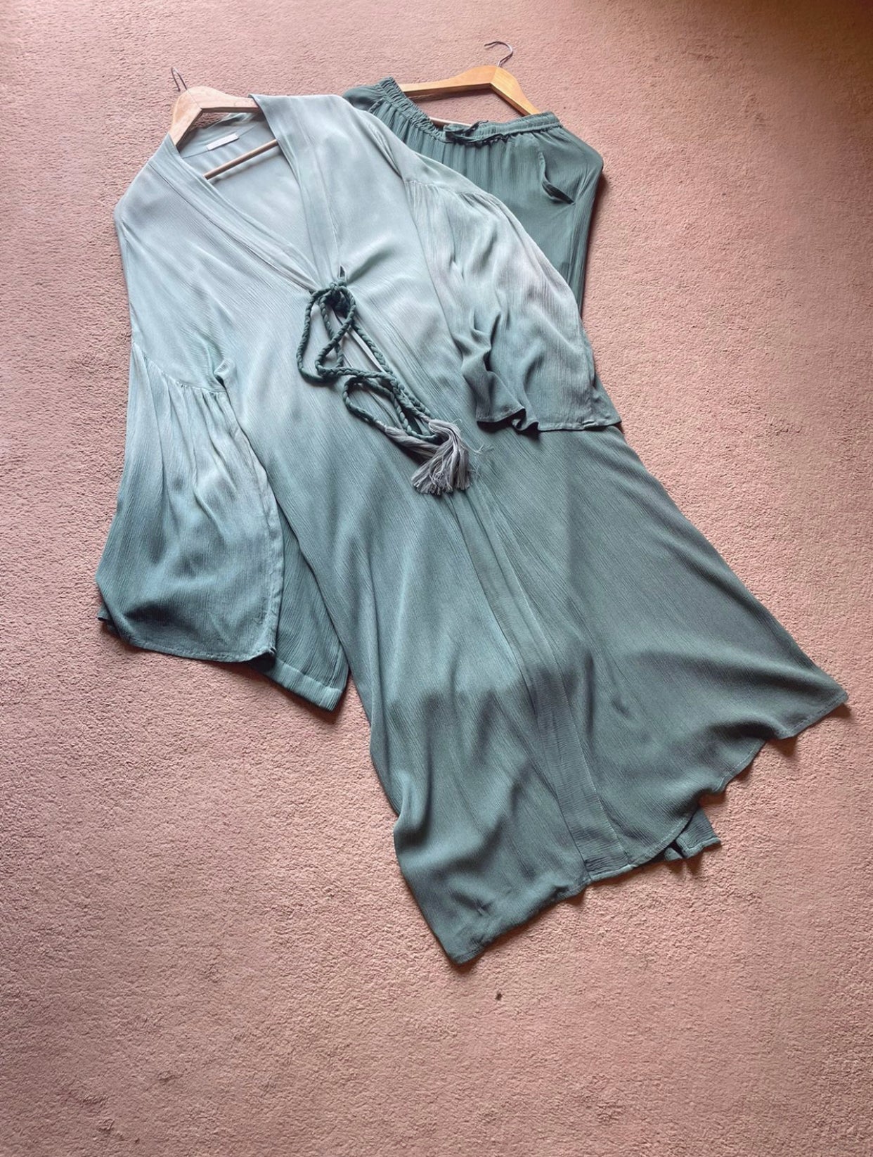 The Alexandra Long : Mist Green Ombré