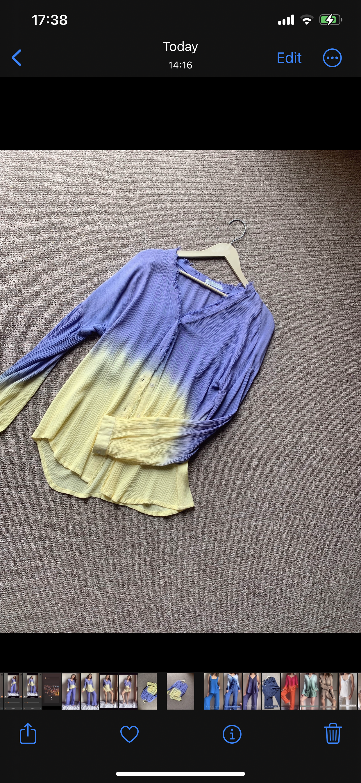 The Wavelet Shirt : Lilac And Yellow Ombré
