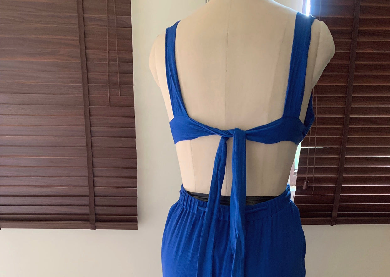 The Sand Shirt + The Shell Bralette : Royal Blue