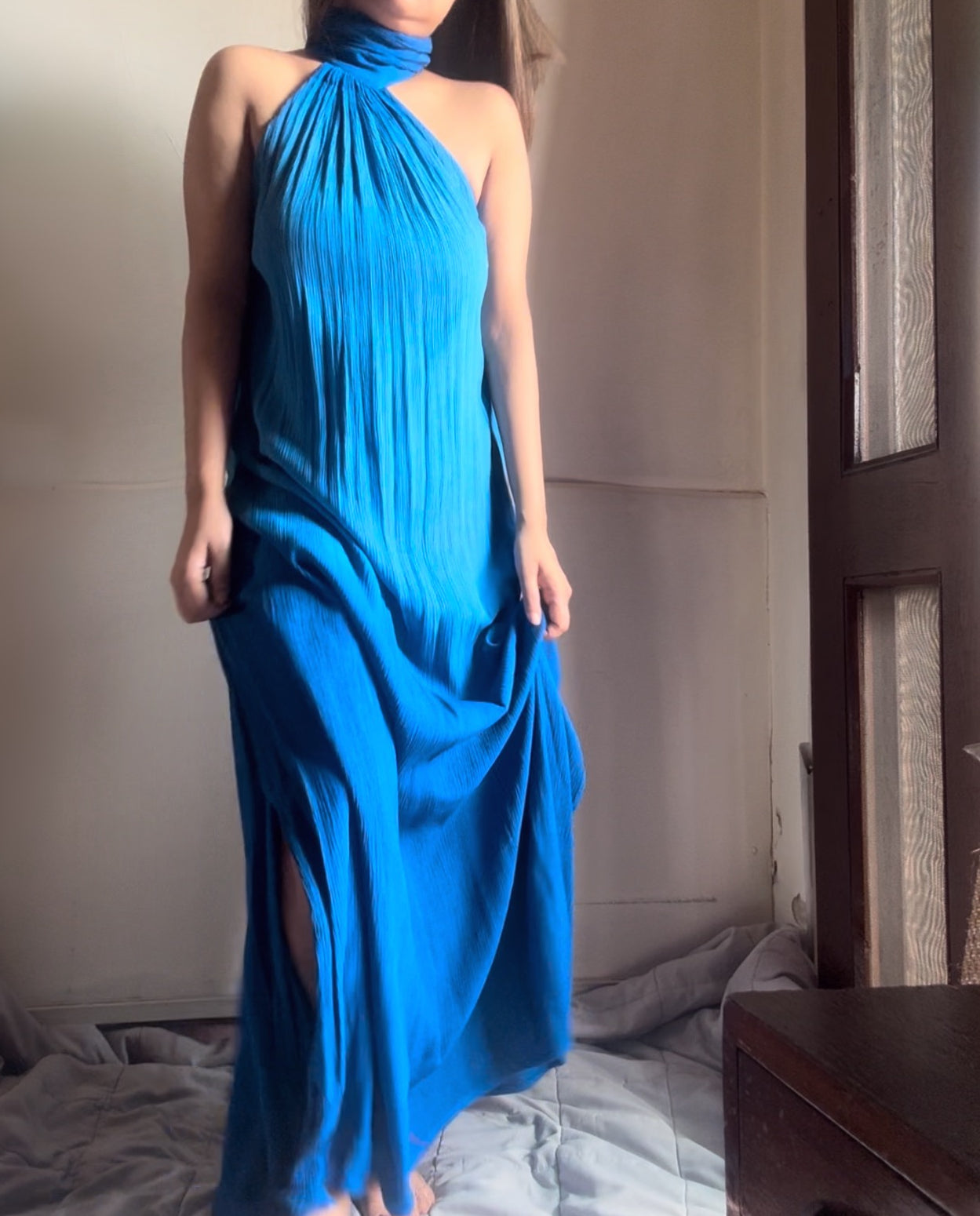 The Tropical Sunset Dress : Cobalt Blue Ombre