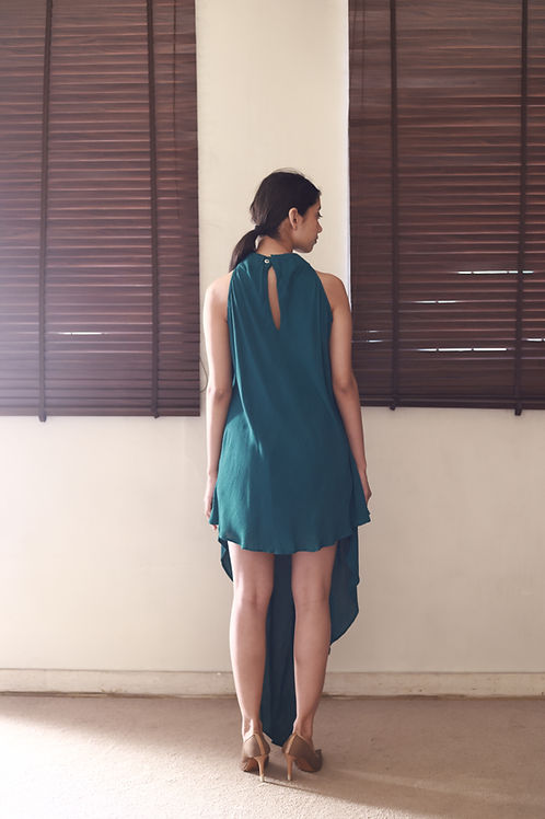The Aqua Mist Dress : Forest Green