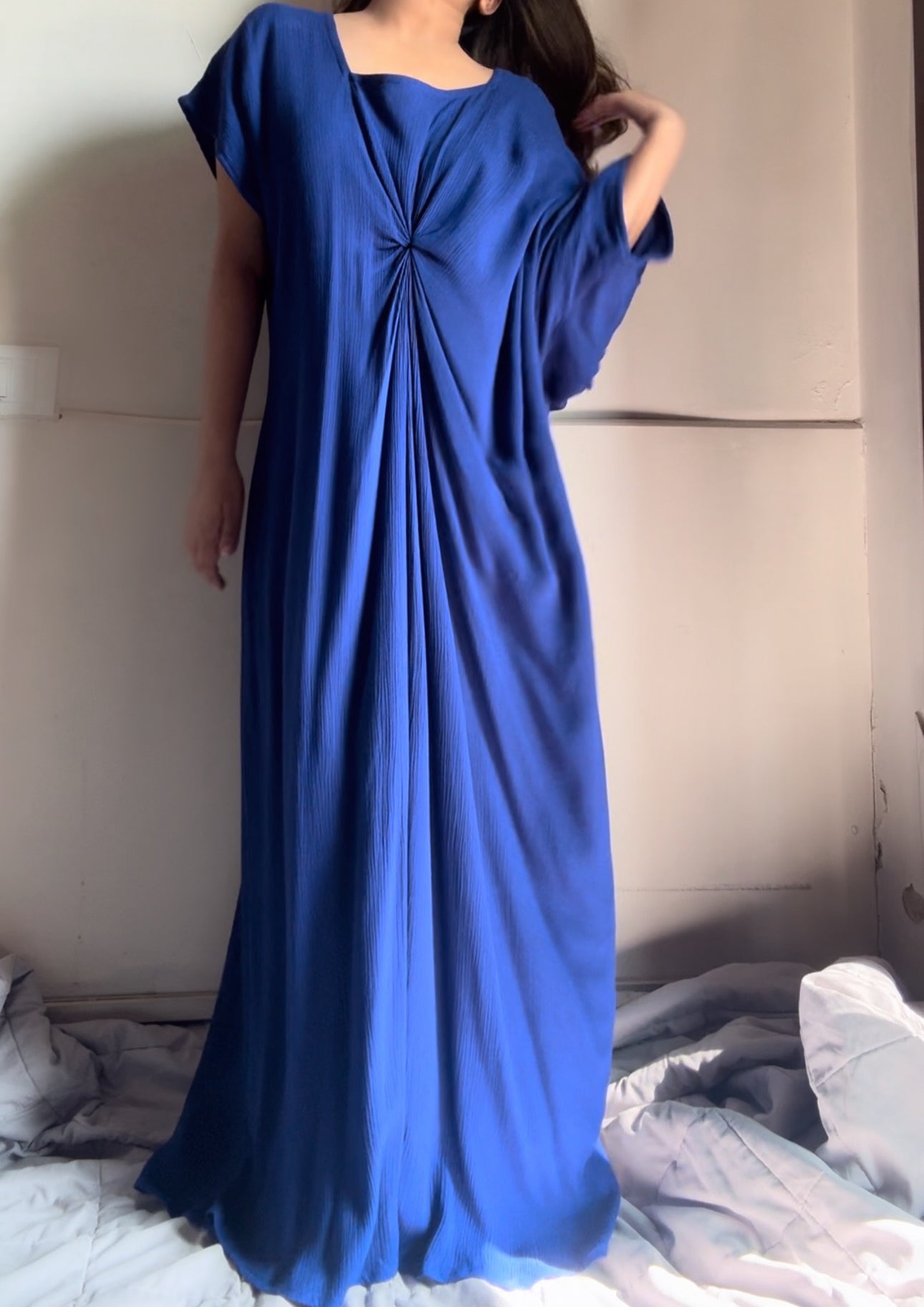 The Artic Wave Kaftan : Electric Blue