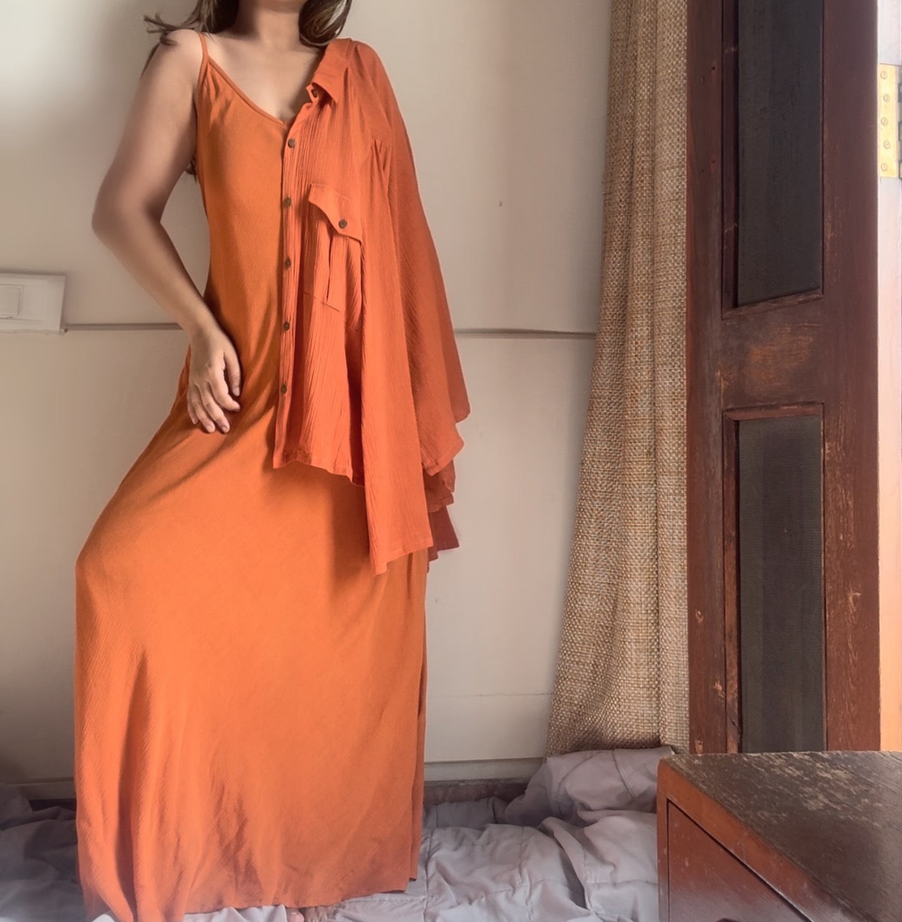 The Serenity Dress : Salmon Orange