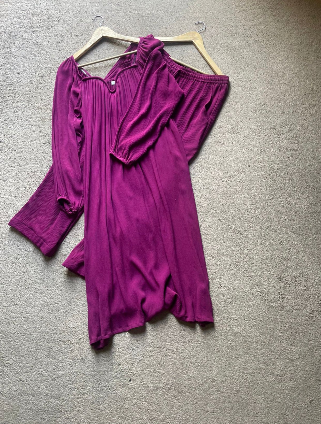 The Valentina Festive : Burgundy Kurta Set