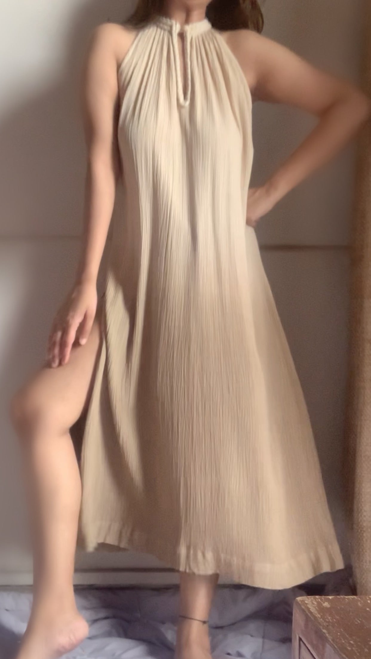 The Mira Kurta : Beige Ombré