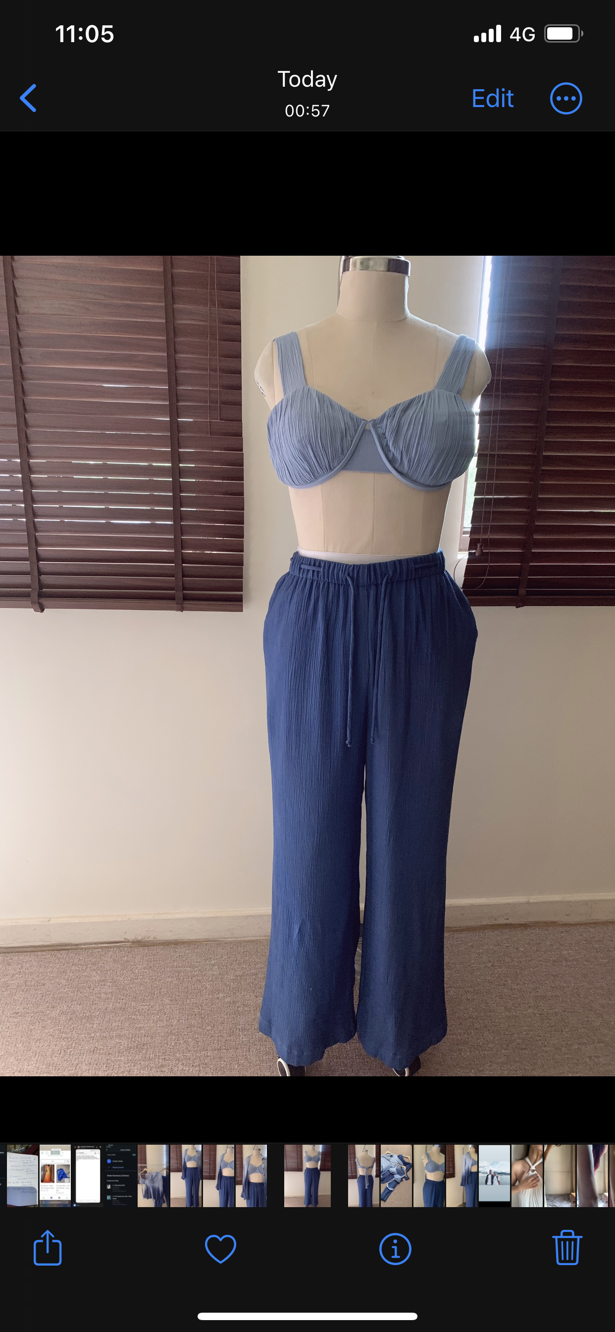 The Sand Set + The Shell Bralette : Blue Ombré