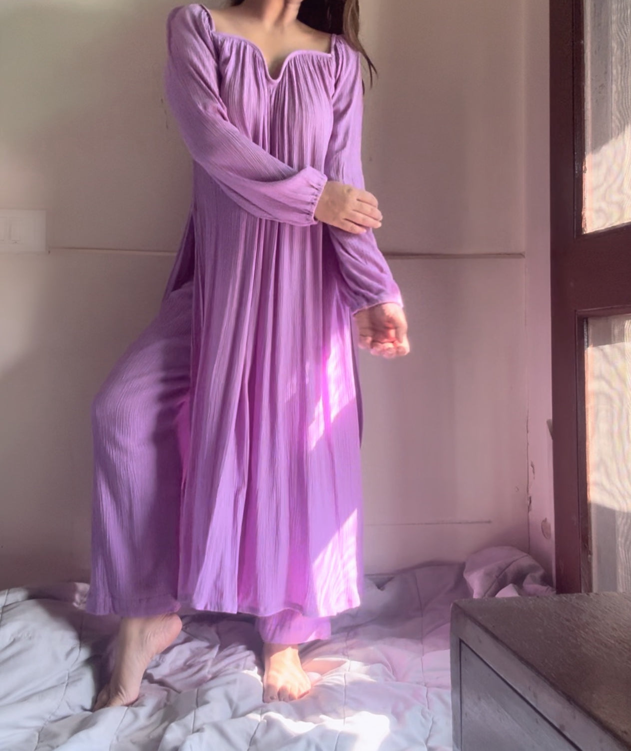 The Valentina Kurta Set : Lavender