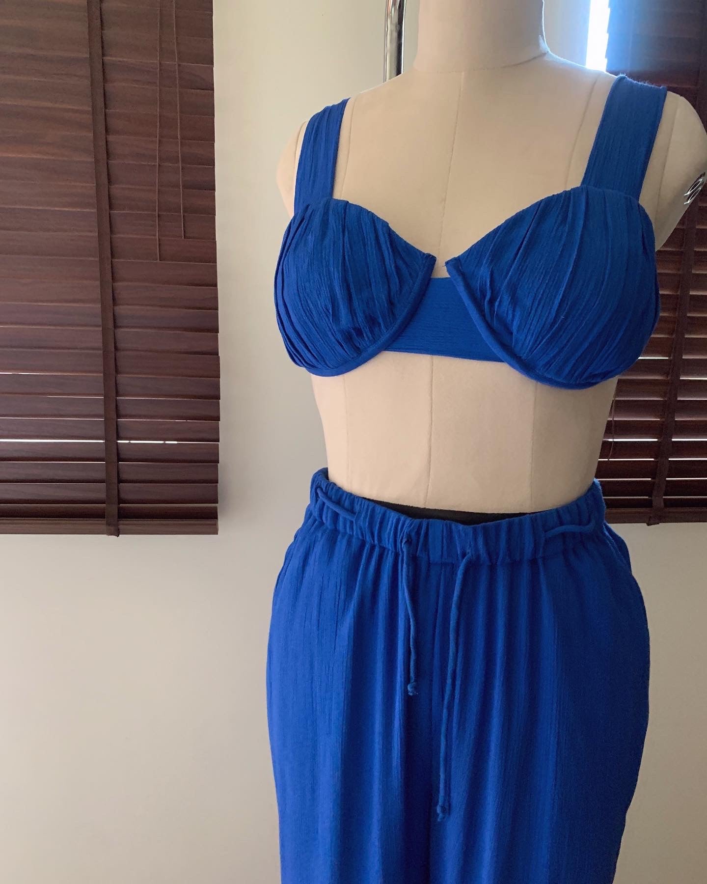 The Sand Set + The Shell Bralette : Royal Blue