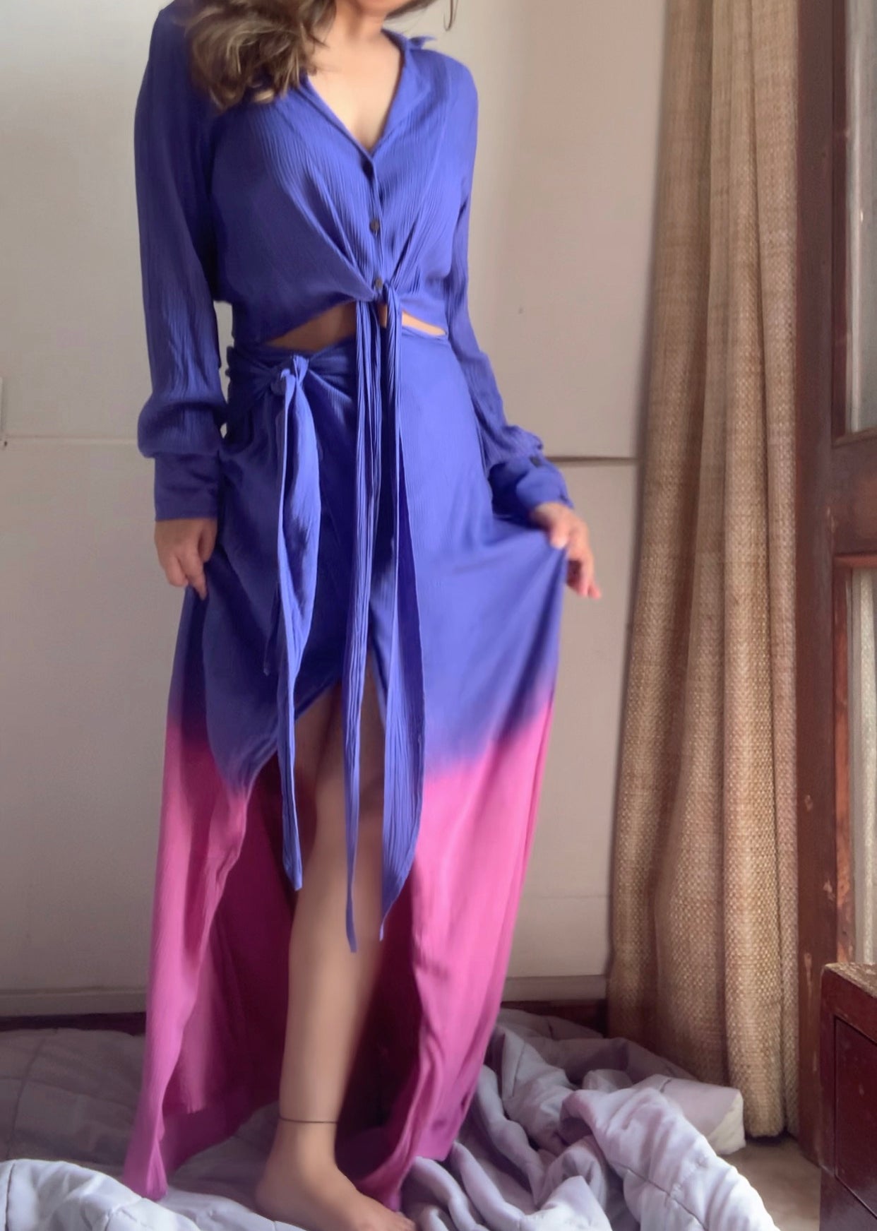 The Palm Days Set Dark Lilac And Pink Ombré