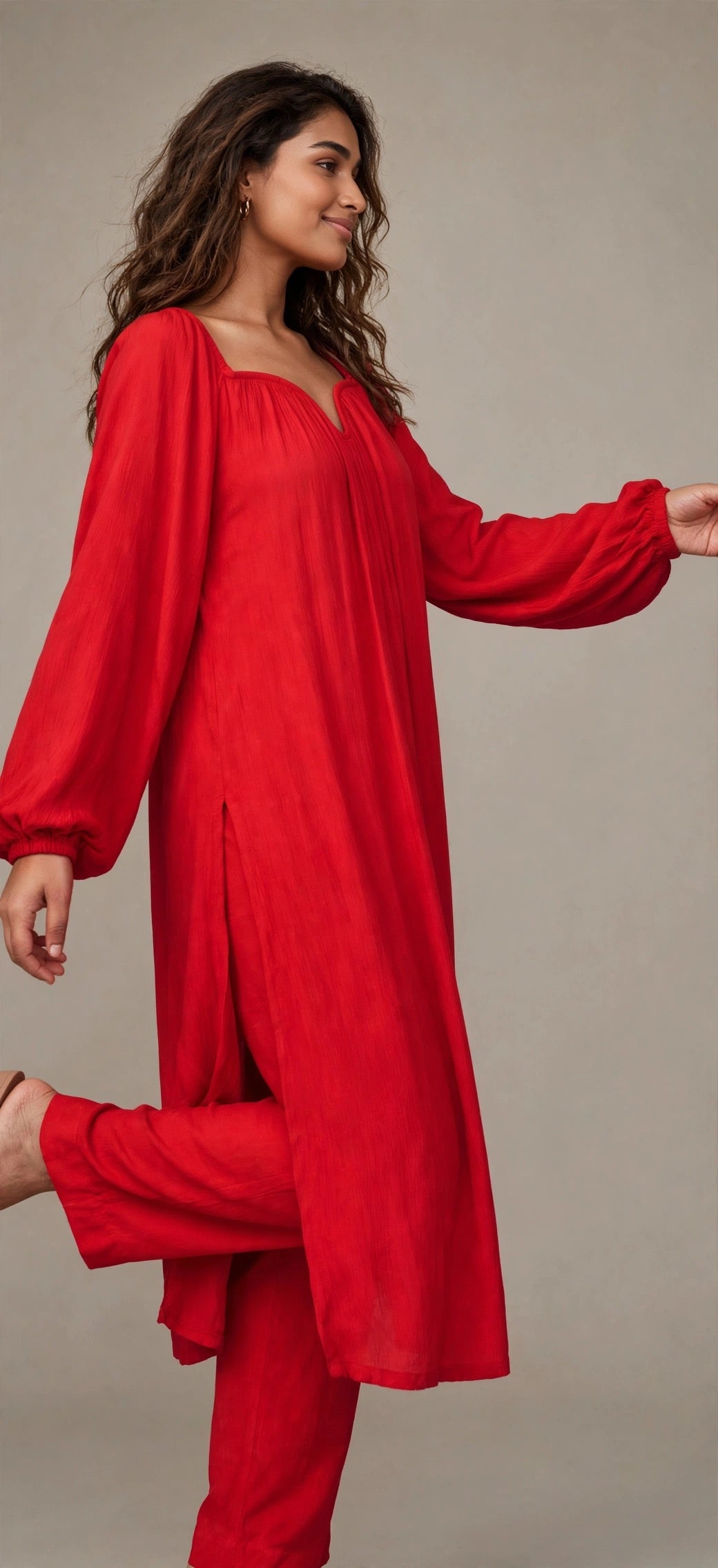 The Valentina Festive : Red Kurta Set