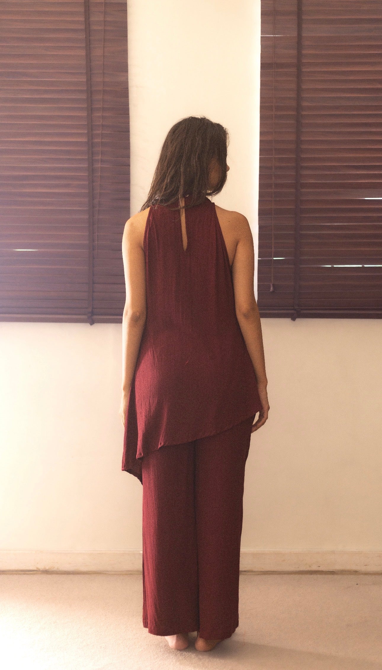 The Wave Drape Set : Hickory Brown