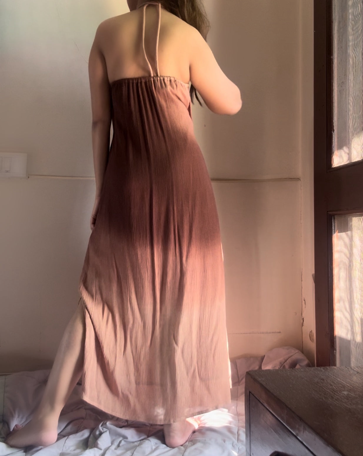 The Misty Shore Dress : Brown Ombré