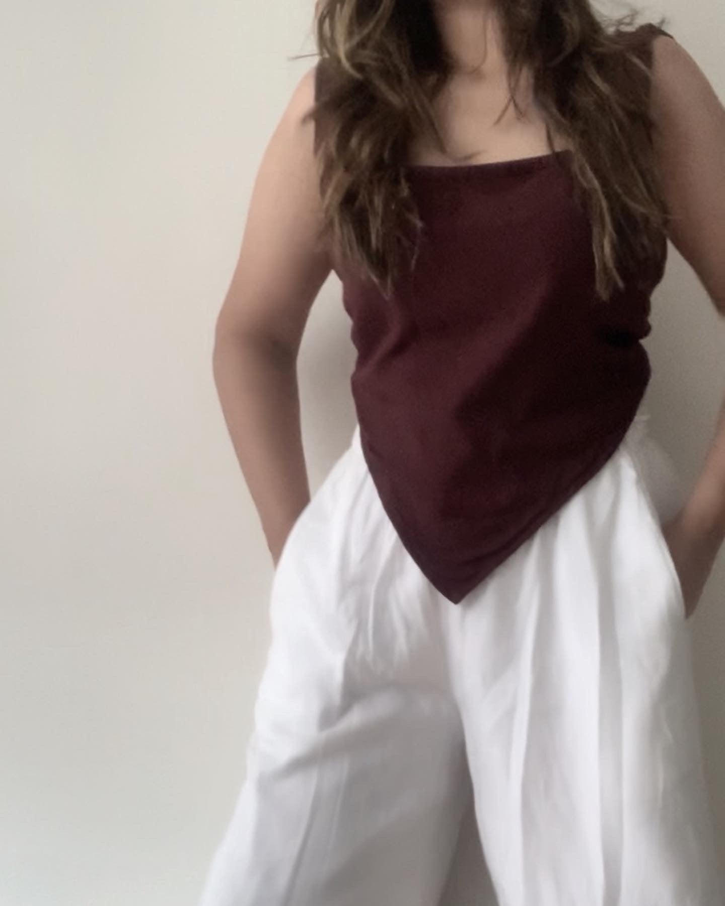 THE SCARF TOP : Chocolate Brown