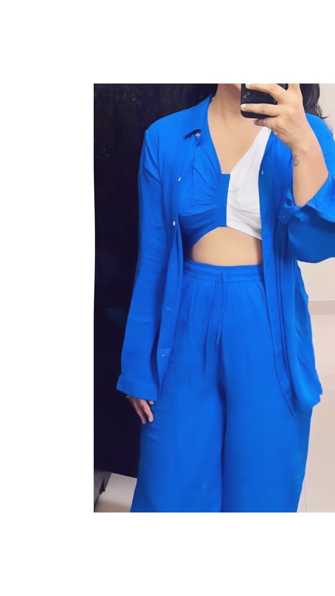 WHITSUNDAY DUAL TONE BRALETTE SET : Electric Blue