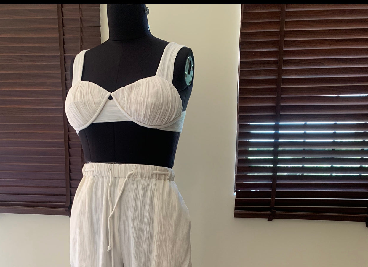 The Sand Shirt + The Shell Bralette : White