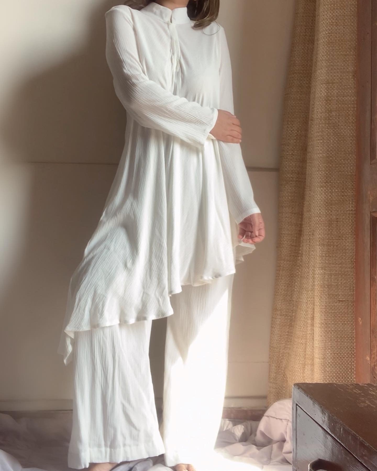 The Cora With Sleeves : White