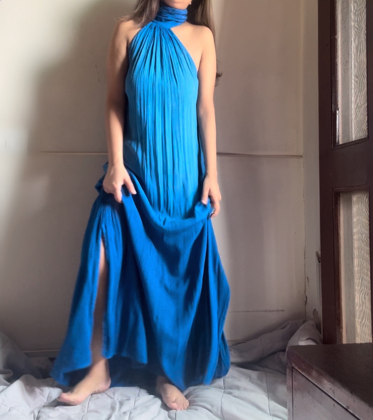 The Tropical Sunset Dress :  Cobalt Blue  Ombre