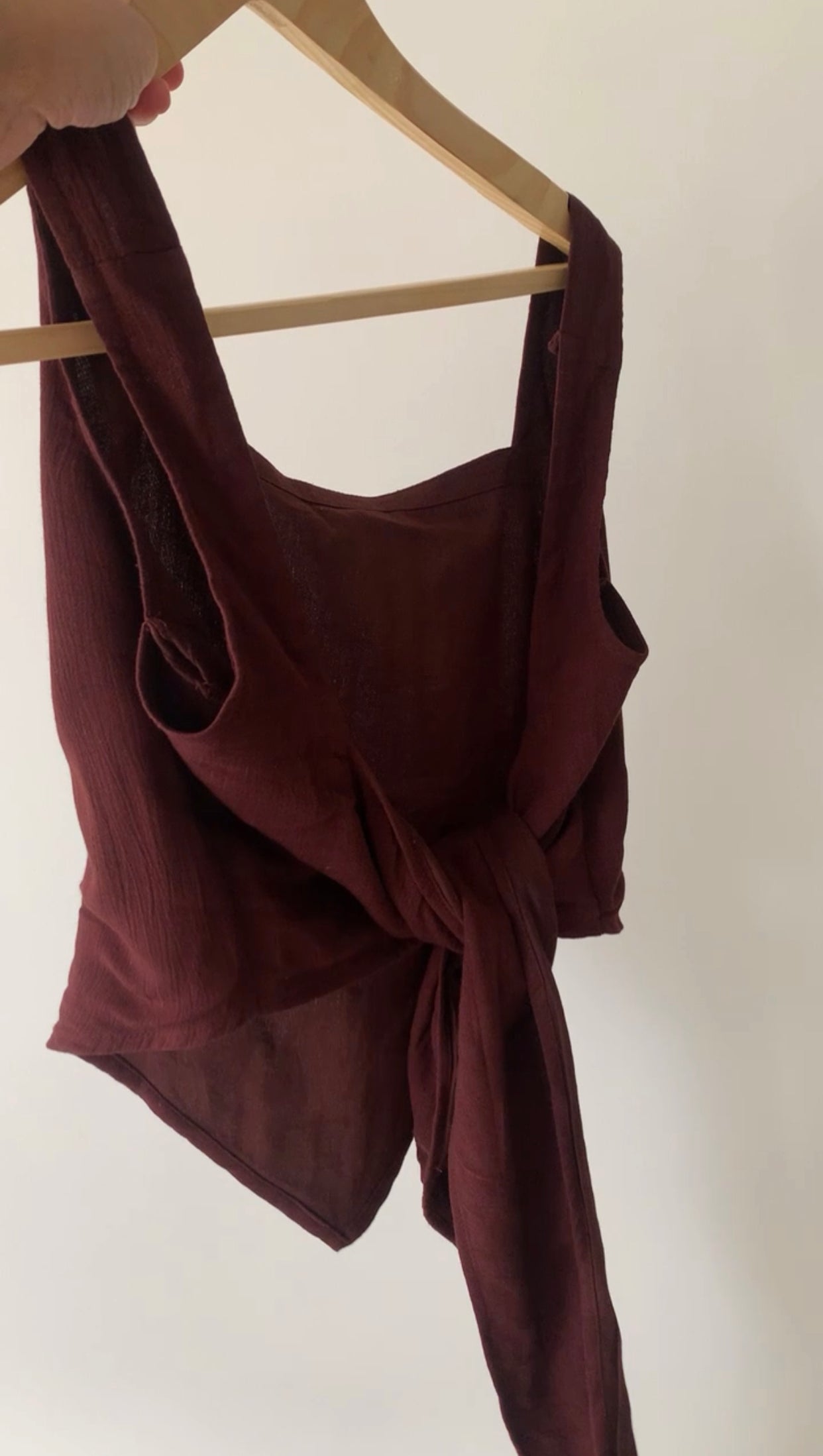 THE SCARF TOP : Chocolate Brown