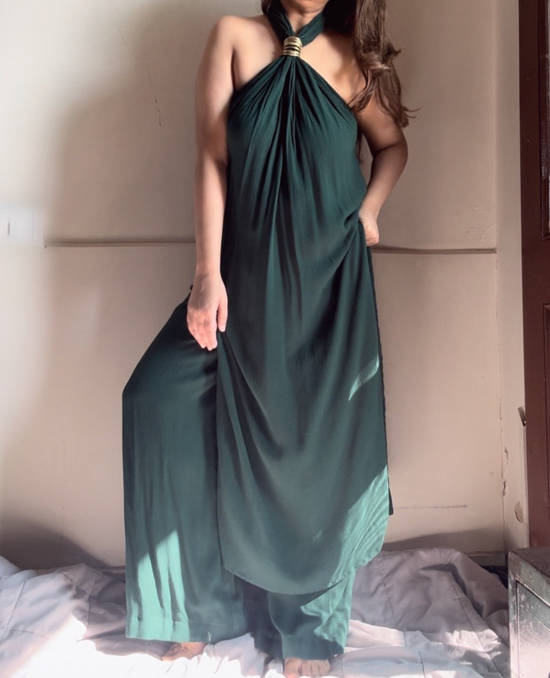 The Gloria Long Aurum : Forest Green