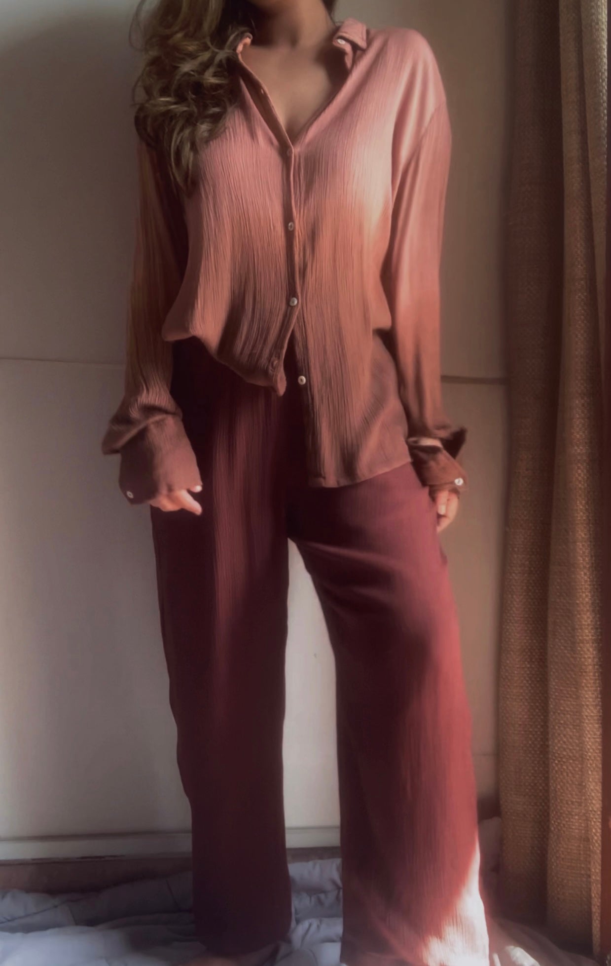 The Pluto set : Dusty Mauve Rose & Brown Ombré
