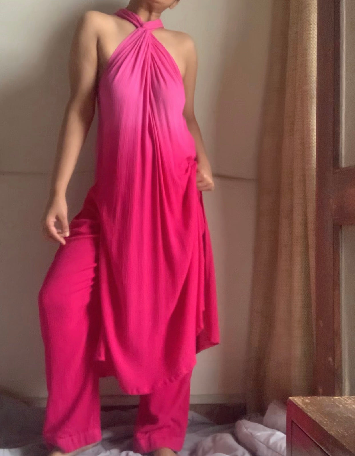 The Gloria Long Set : Fuchsia Ombré