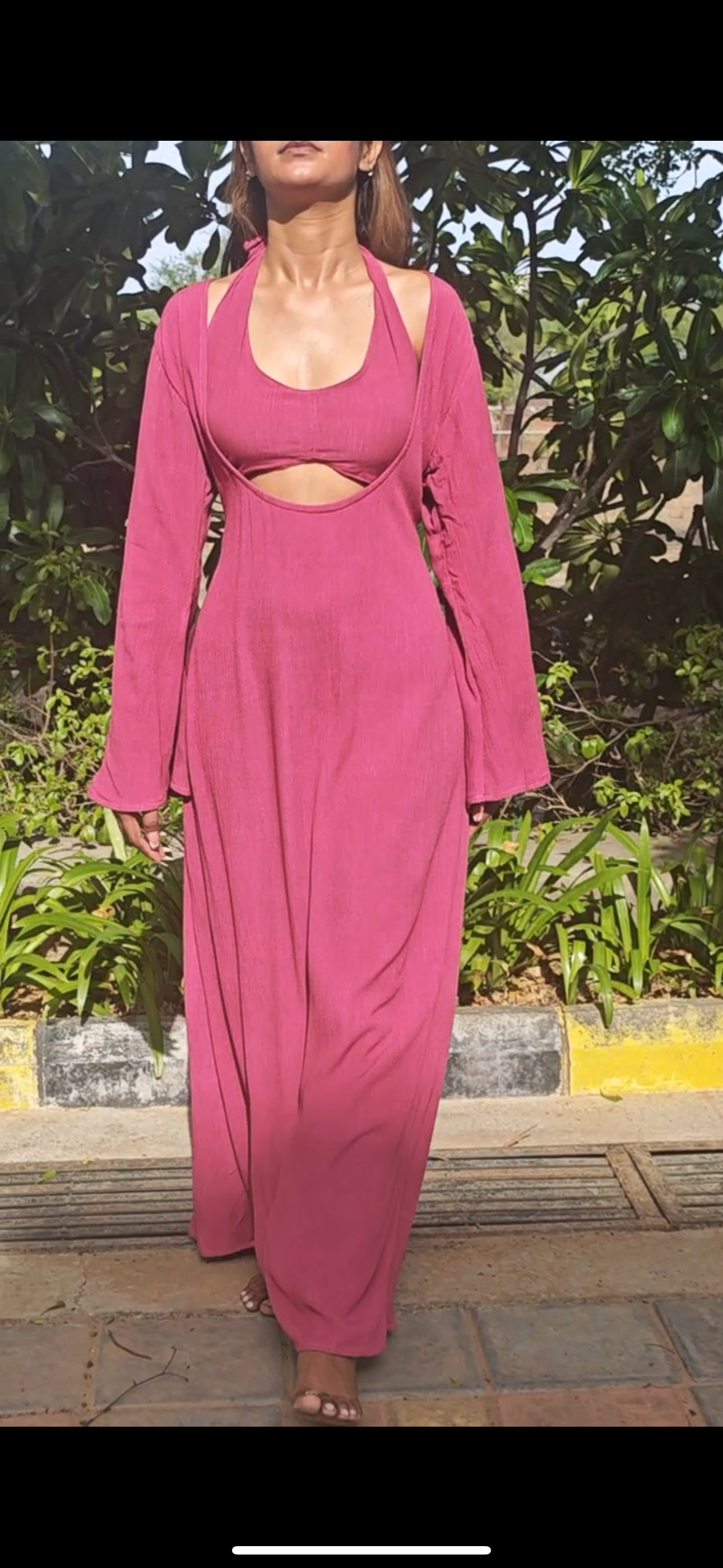 The Mossy Cove Dress : Rose Pink
