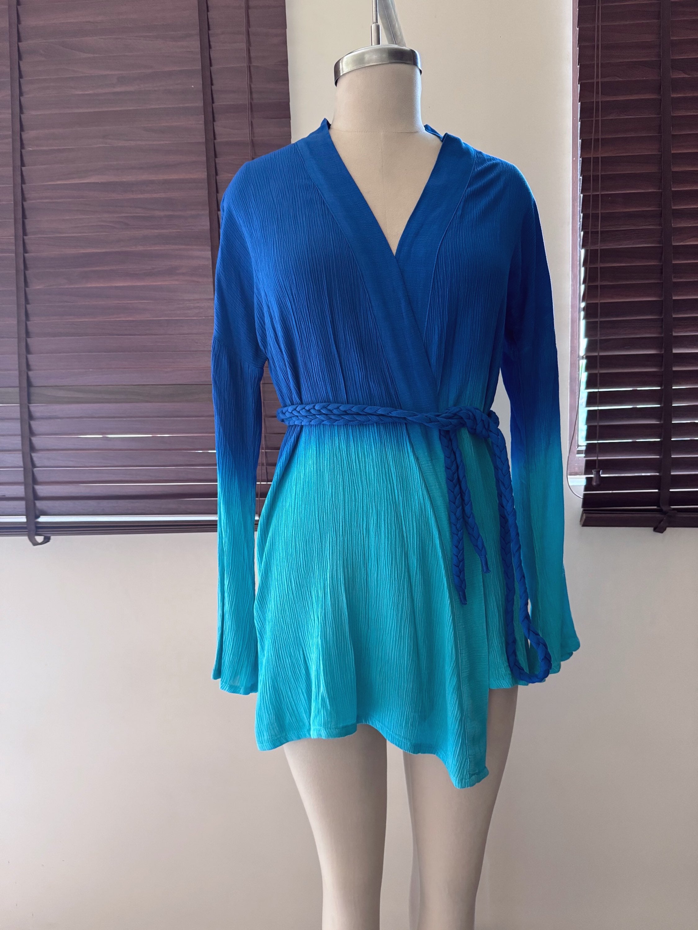 Robe + Braided Belt : Azura Ombre