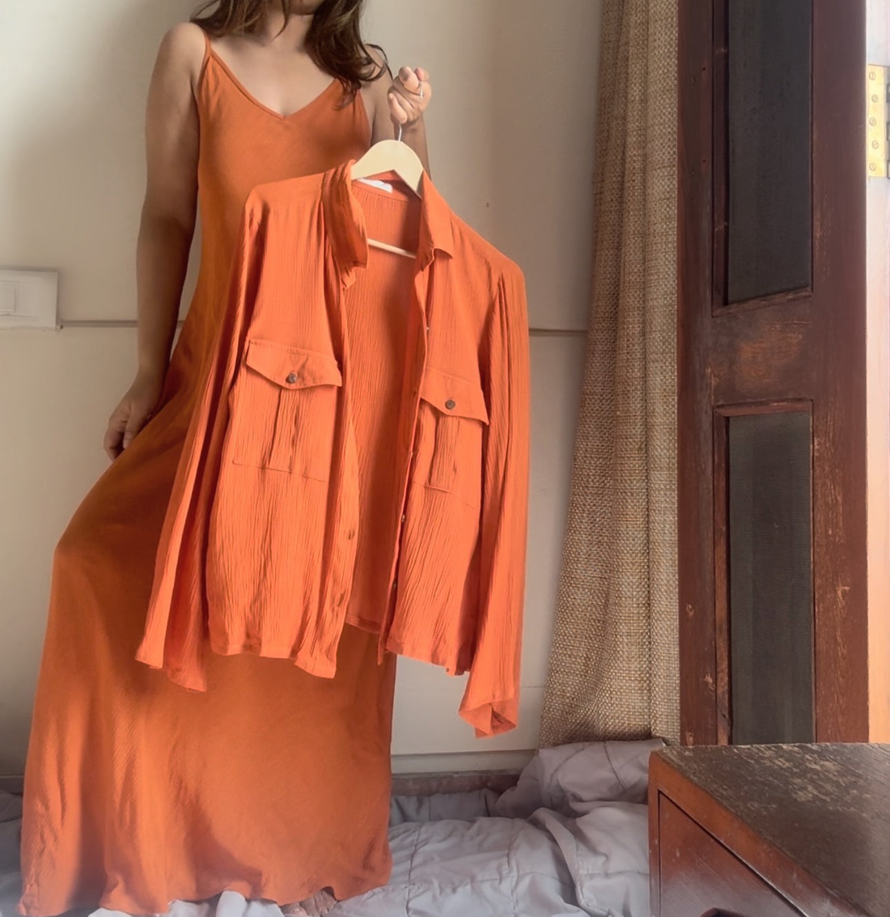 The Serenity Dress : Salmon  Orange