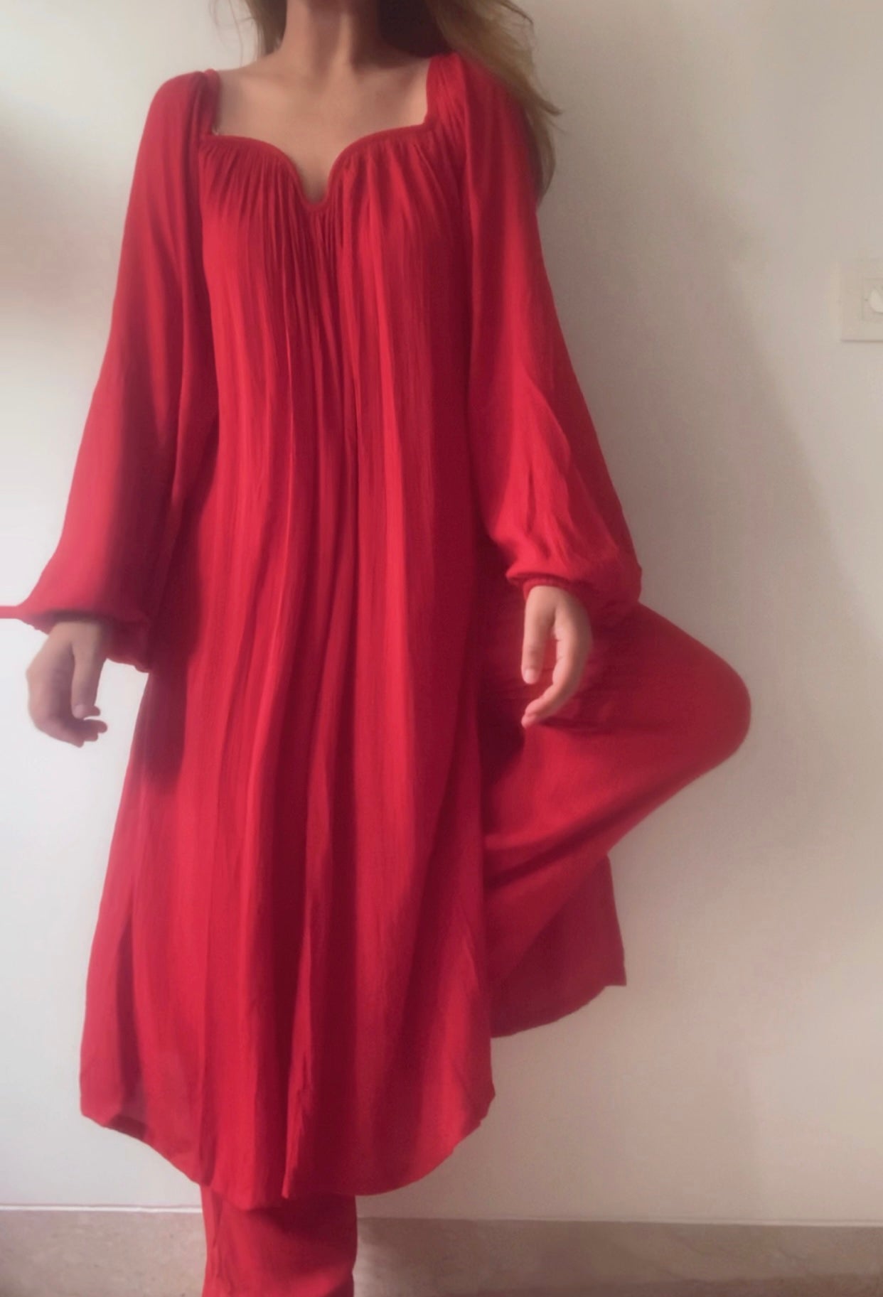 The Valentina Festive : Red Kurta Set