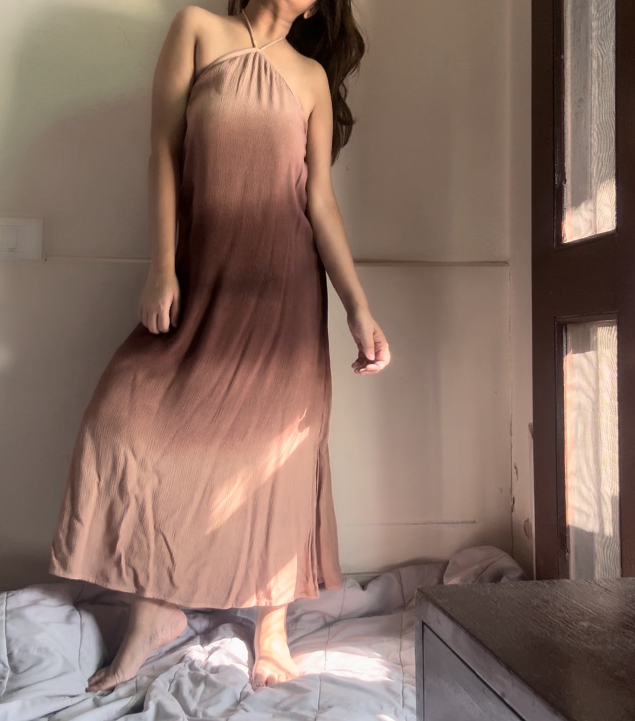 The Misty Shore Dress : Brown Ombré