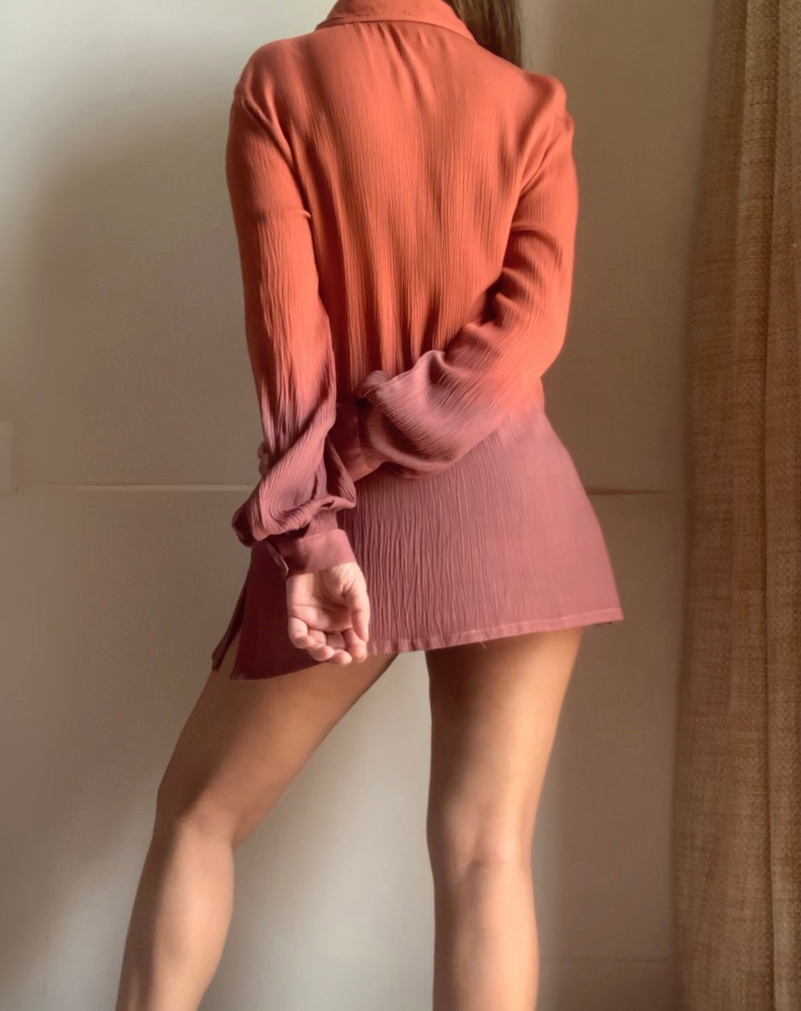 The Sand Shirt : Orange And Brown Ombré