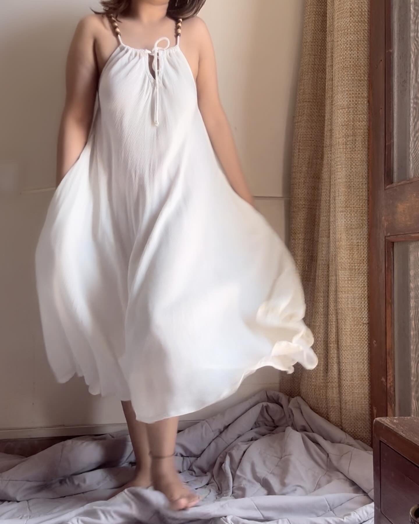 The Byron Dress : White