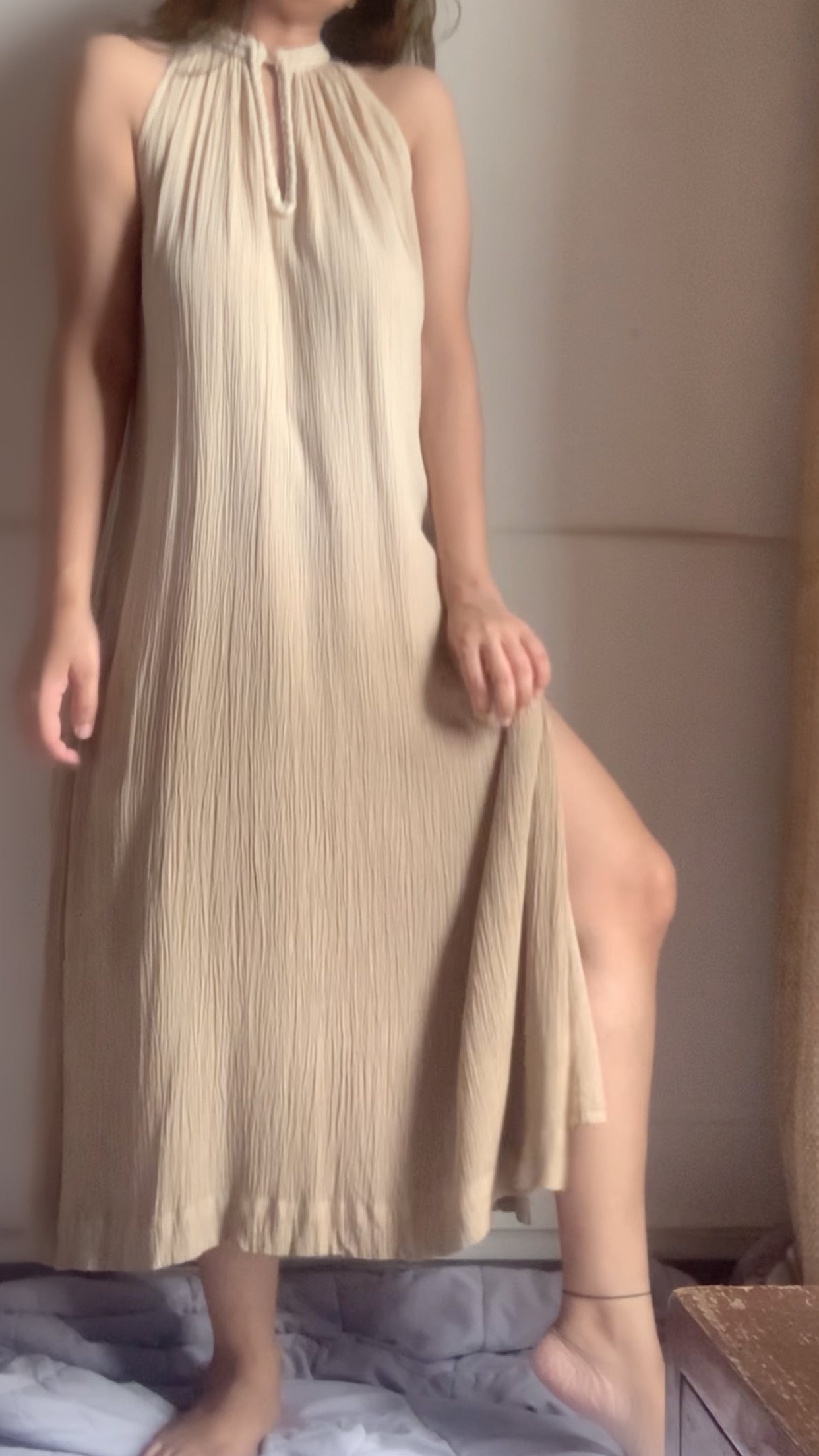 The Mira Kurta : Beige Ombré